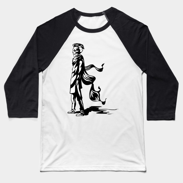 Waiting for Death Baseball T-Shirt by Whatastory